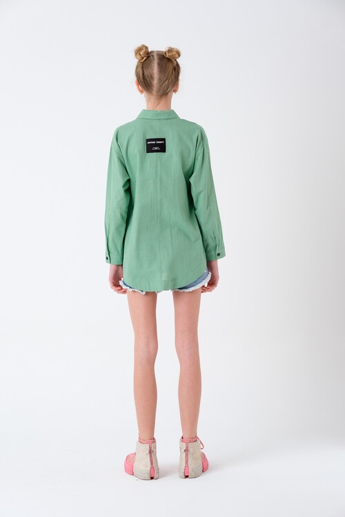 Kız Çocuk Baskılı Gömlek 8-15 Yaş 13931