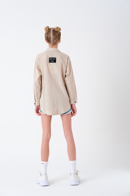 Kız Çocuk Baskılı Gömlek 8-15 Yaş 13931