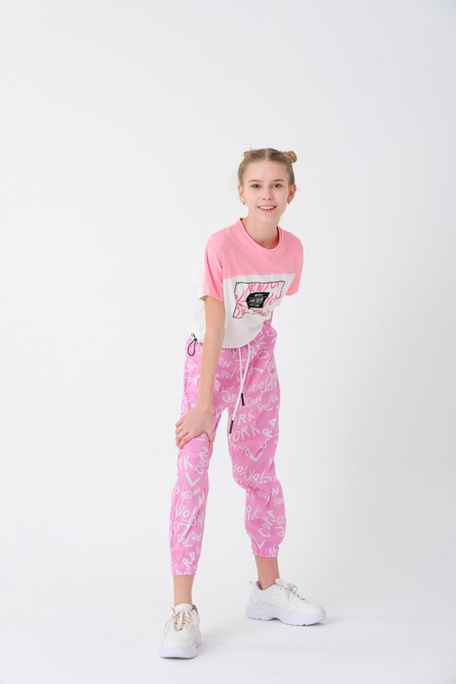 Kız Çocuk Baskılı Yazlık Takım 8-14 Yaş 13848