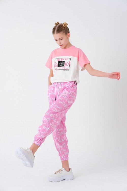 Kız Çocuk Baskılı Yazlık Takım 8-14 Yaş 13848