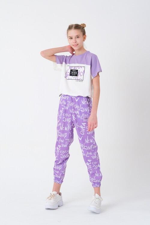 Kız Çocuk Baskılı Yazlık Takım 8-14 Yaş 13848