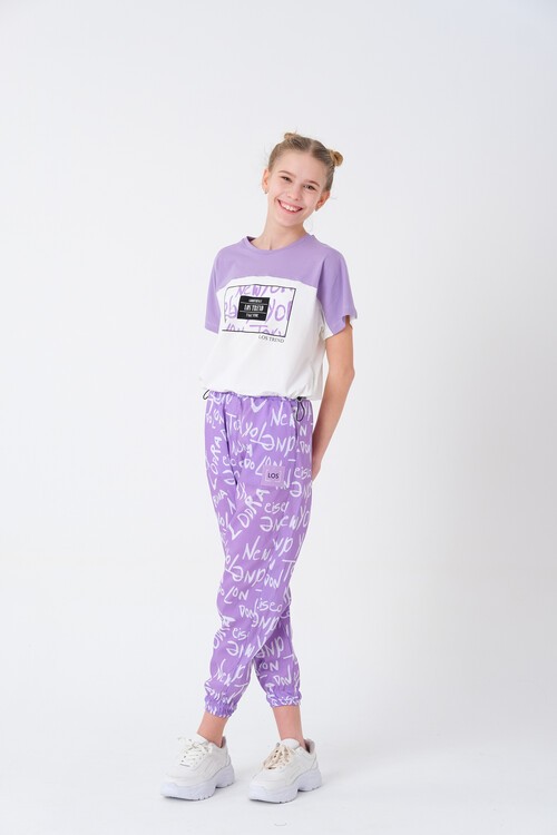 Kız Çocuk Baskılı Yazlık Takım 8-14 Yaş 13848