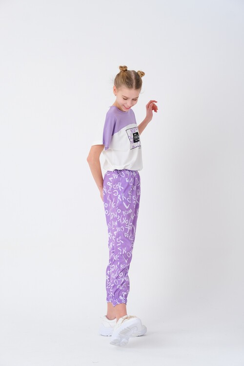 Kız Çocuk Baskılı Yazlık Takım 8-14 Yaş 13848