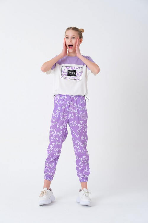 Kız Çocuk Baskılı Yazlık Takım 8-14 Yaş 13848