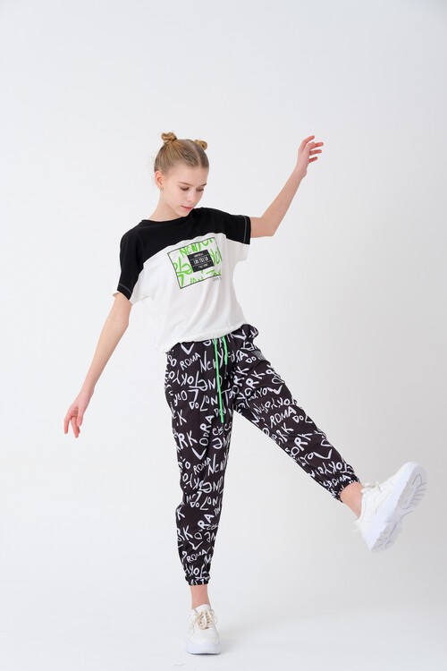 Kız Çocuk Baskılı Yazlık Takım 8-14 Yaş 13848