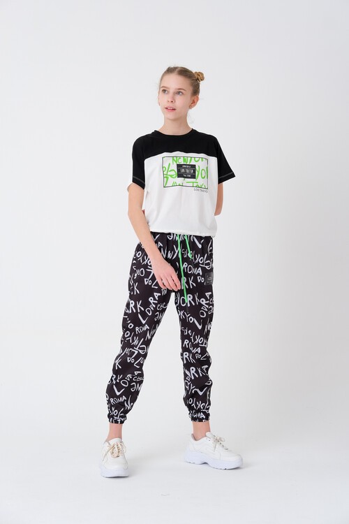 Kız Çocuk Baskılı Yazlık Takım 8-14 Yaş 13848