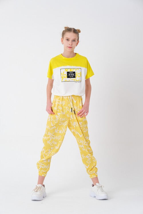 Kız Çocuk Baskılı Yazlık Takım 8-14 Yaş 13848