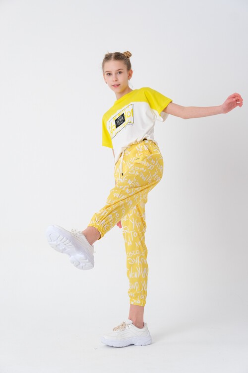 Kız Çocuk Baskılı Yazlık Takım 8-14 Yaş 13848