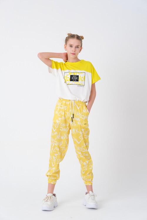 Kız Çocuk Baskılı Yazlık Takım 8-14 Yaş 13848