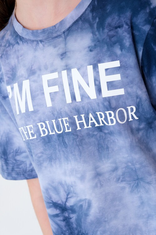 Kız Çocuk Batik Desenli Taytlı Takım 7-14 Yaş 13845