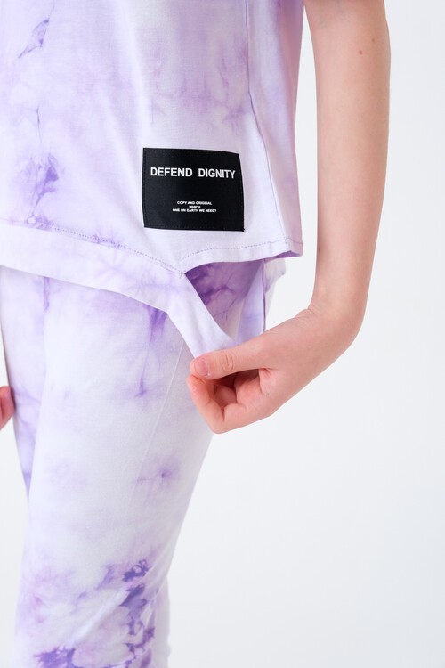 Kız Çocuk Batik Desenli Taytlı Takım 7-14 Yaş 13845