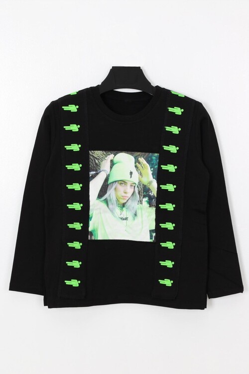 Kız Çocuk Bilhe Digital Baskılı Sweatshirt 8-14 Yaş 14100