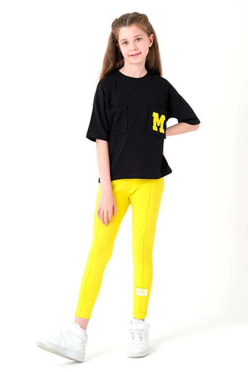 Kız Çocuk Çift Cepli Taytlı Takım 8-14 Yaş 13853