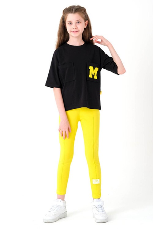 Kız Çocuk Çift Cepli Taytlı Takım 8-14 Yaş 13853