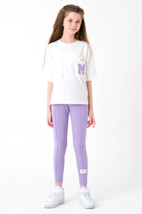 Kız Çocuk Çift Cepli Taytlı Takım 8-14 Yaş 13853