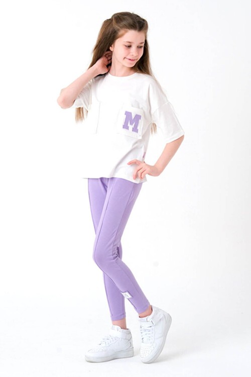 Kız Çocuk Çift Cepli Taytlı Takım 8-14 Yaş 13853