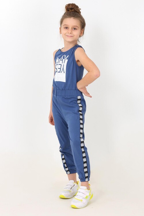 Kız Çocuk Çıtçıtlı Tulum 5-12 Yaş 13963