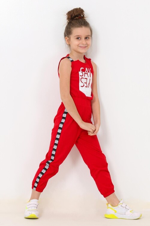 Kız Çocuk Çıtçıtlı Tulum 5-12 Yaş 13963