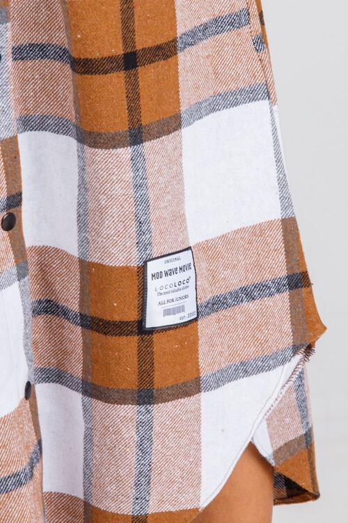 Kız Çocuk Ekose Kapşonlu Elbise 10-14 Yaş 14182