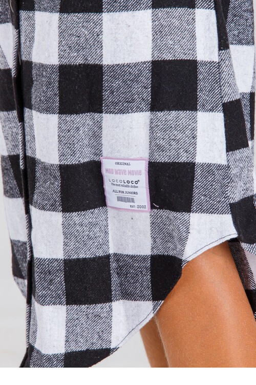 Kız Çocuk Ekose Kapşonlu Elbise 10-14 Yaş 14182