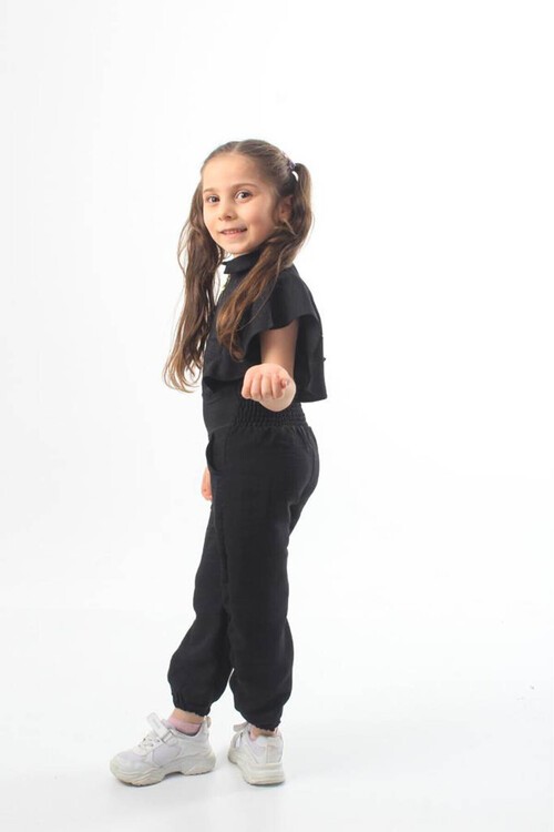 Kız Çocuk Fermuarlı Tulum 4-12 Yaş 13833