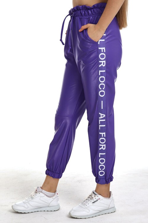 Kız Çocuk İçi Pamuklu Deri jogger Pant. 10-15 Yaş 13898