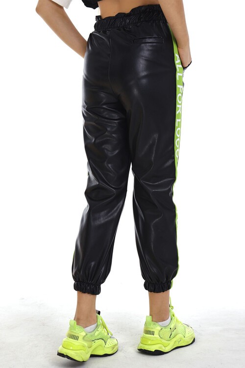 Kız Çocuk İçi Pamuklu Deri jogger Pant. 10-15 Yaş 13898