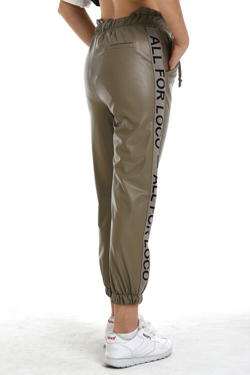 Kız Çocuk İçi Pamuklu Deri jogger Pant. 10-15 Yaş 13898