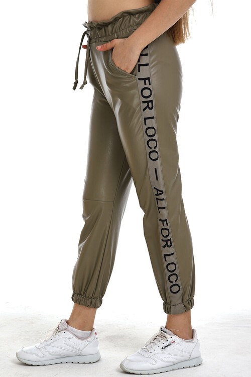 Kız Çocuk İçi Pamuklu Deri jogger Pant. 10-15 Yaş 13898