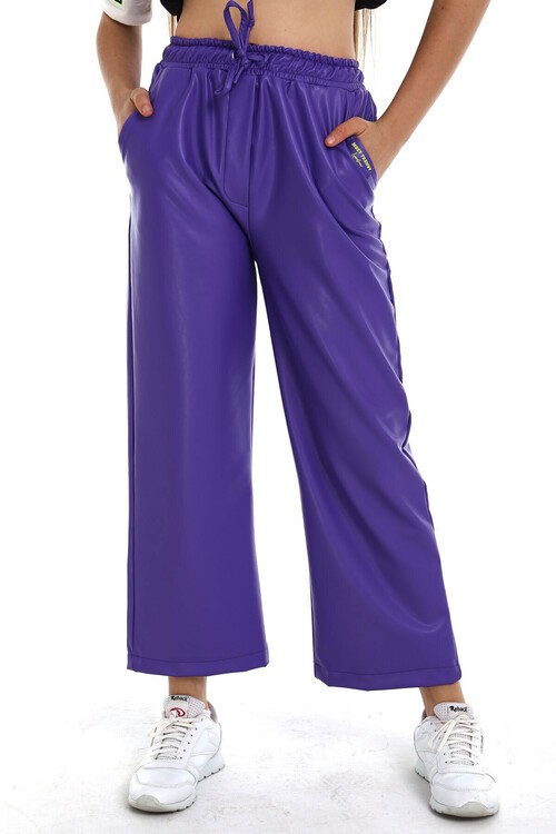 Kız Çocuk  İçi Pamuklu Deri Pantolon 10-15 Yaş  13985