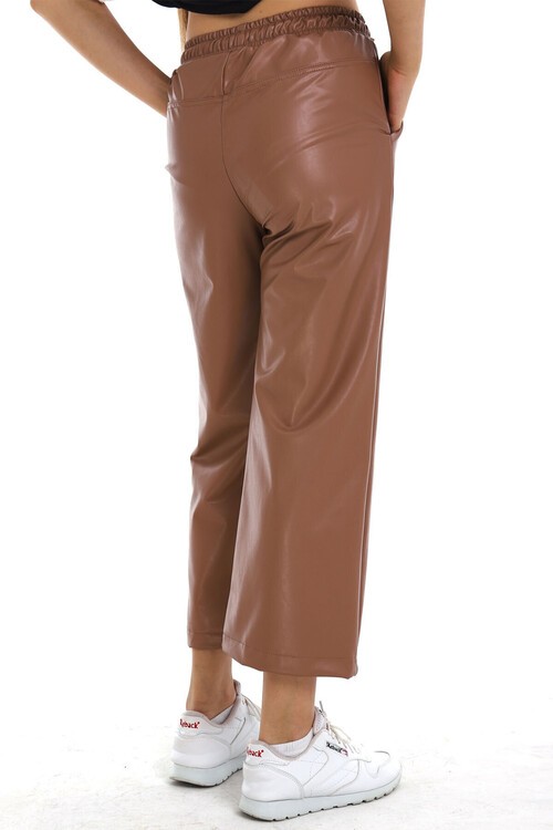 Kız Çocuk  İçi Pamuklu Deri Pantolon 10-15 Yaş  13985