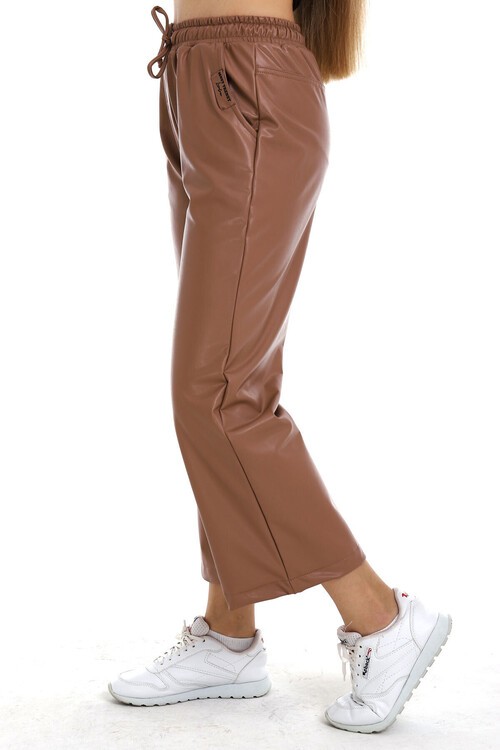 Kız Çocuk  İçi Pamuklu Deri Pantolon 10-15 Yaş  13985