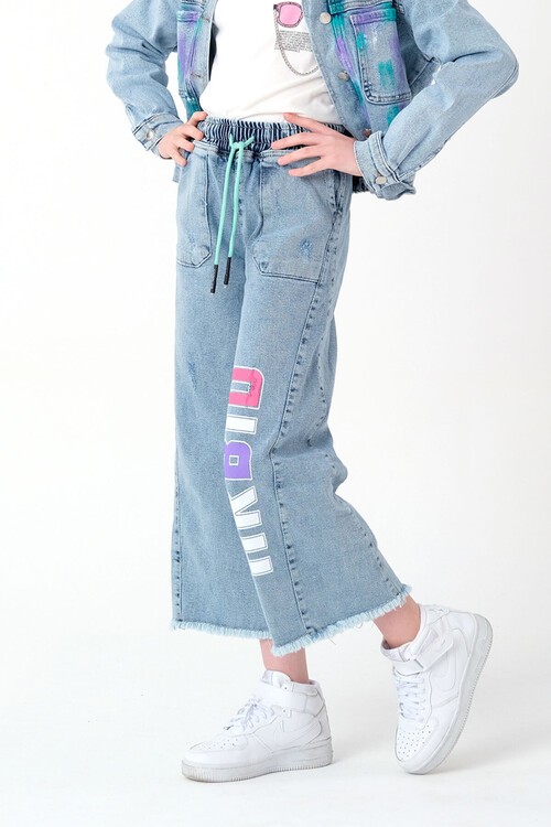 Kız Çocuk Jean Pantolon 8-14 Yaş 13973