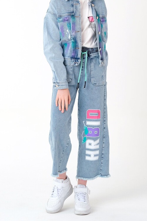 Kız Çocuk Jean Pantolon 8-14 Yaş 13973