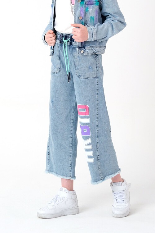 Kız Çocuk Jean Pantolon 8-14 Yaş 13973