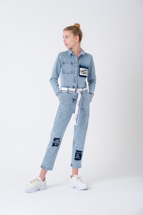 Kız Çocuk Jean Tulum 9-14 Yaş 13924