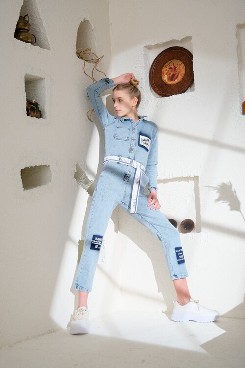 Kız Çocuk Jean Tulum 9-14 Yaş 13924