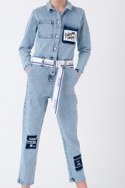 Kız Çocuk Jean Tulum 9-14 Yaş 13924