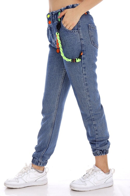 Kız Çocuk Jogger Jean Pantolon 10-15 Yaş 13895