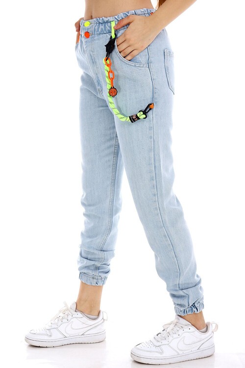 Kız Çocuk Jogger Jean Pantolon 10-15 Yaş 13895
