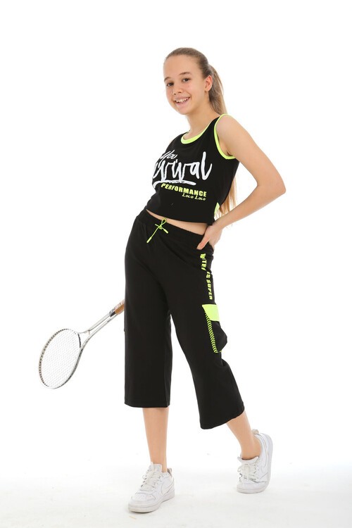 Kız Çocuk Kaprili Kargo Cepli Takım 10-15 Yaş 13888