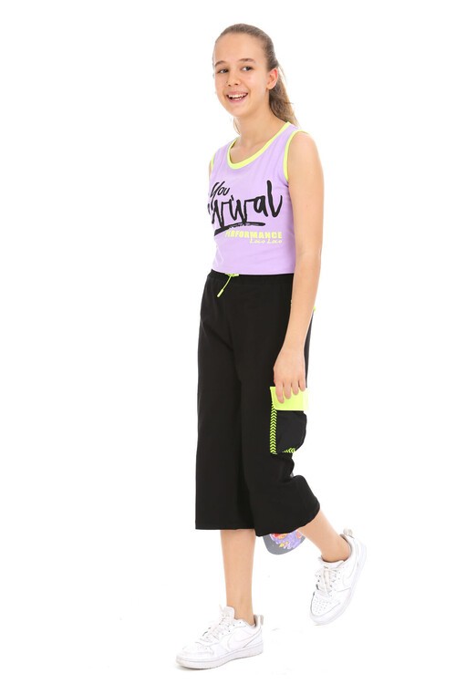 Kız Çocuk Kaprili Kargo Cepli Takım 10-15 Yaş 13888