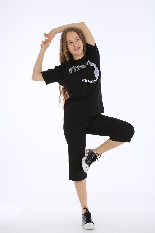 Kız Çocuk Kapşonlu Kaprili Takım 10-15 Yaş 13949