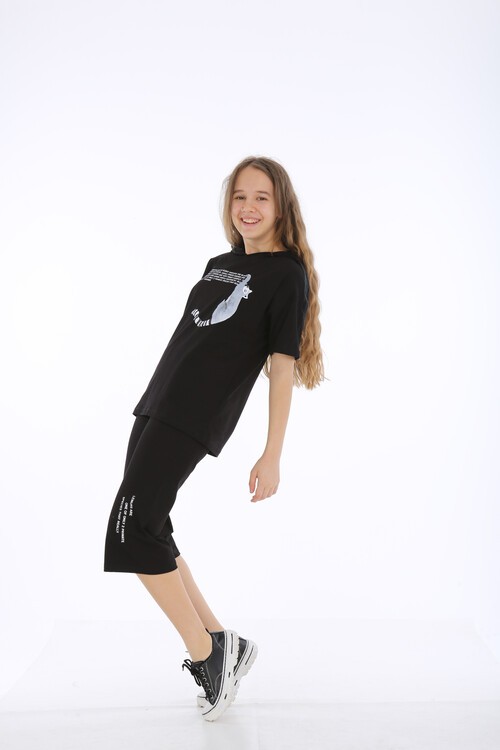 Kız Çocuk Kapşonlu Kaprili Takım 10-15 Yaş 13949