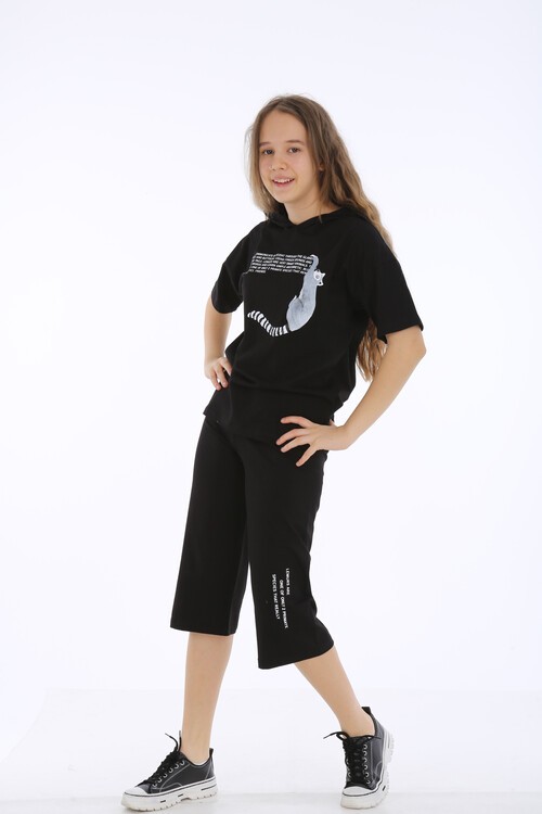 Kız Çocuk Kapşonlu Kaprili Takım 10-15 Yaş 13949