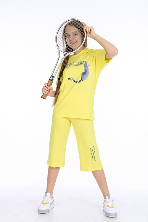 Kız Çocuk Kapşonlu Kaprili Takım 10-15 Yaş 13949