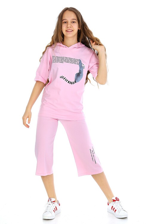 Kız Çocuk Kapşonlu Kaprili Takım 10-15 Yaş 13949