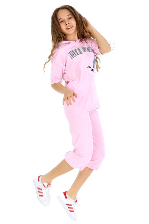 Kız Çocuk Kapşonlu Kaprili Takım 10-15 Yaş 13949