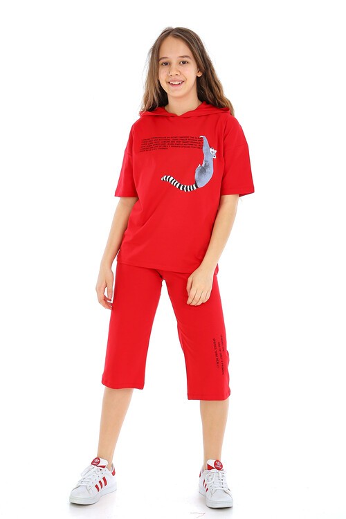 Kız Çocuk Kapşonlu Kaprili Takım 10-15 Yaş 13949