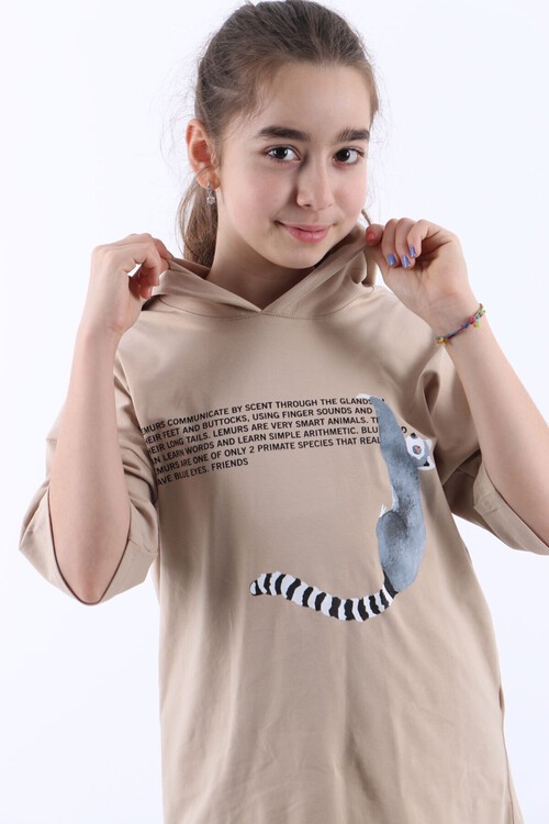 Kız Çocuk Kapşonlu Kaprili Takım 10-15 Yaş 13949